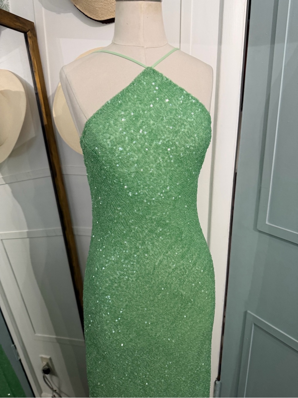 Amanda Uprichard x REVOLVE Riesling Sequin Gown in Mint Small - Picture 6 of 12
